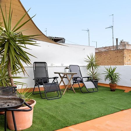Super Terraza Apartamento Amposta Exterior foto