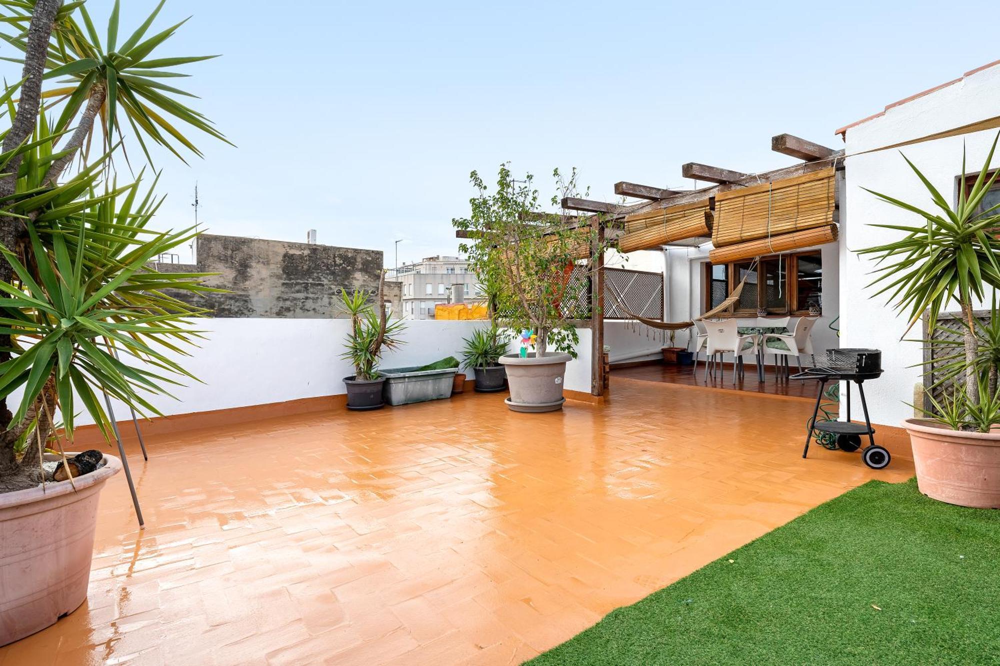 Super Terraza Apartamento Amposta Exterior foto