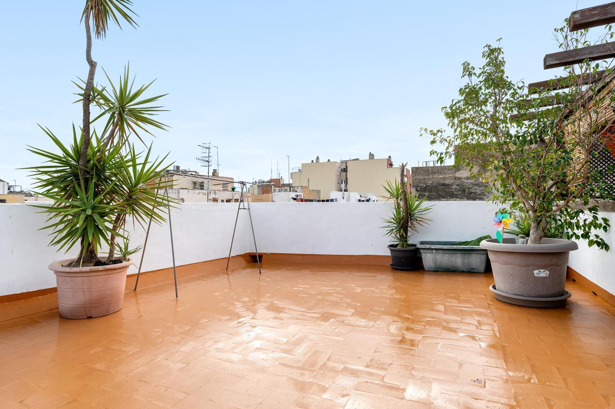 Super Terraza Apartamento Amposta Exterior foto