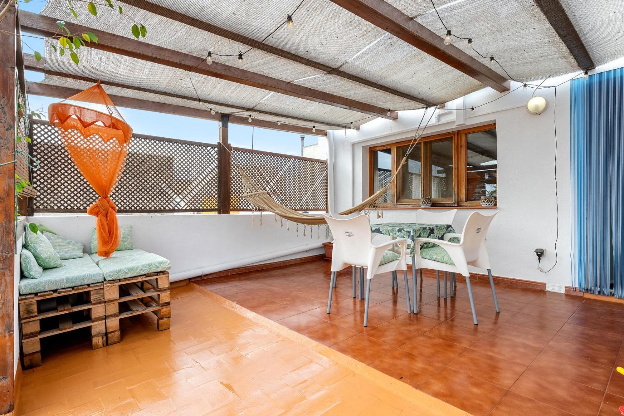 Super Terraza Apartamento Amposta Exterior foto